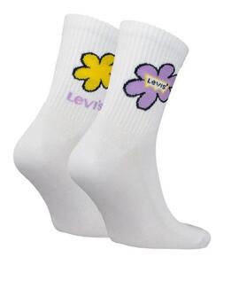 CALCETINES LEVI’S® SHORT CUT FLOWER 2 PACK YELLOW / PURPLE