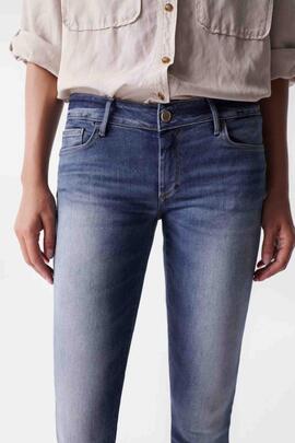 WONDER PUSH UP CROPPED SKINNY FIT EN DENIM AZUL