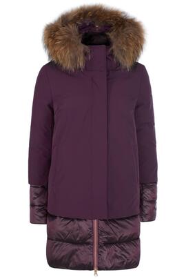 ABRIGO ACOLCHADO DE MUJER SOFTSHELL Y NAILON MORADO