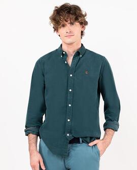 CAMISA MICROPANA GARMENT DYE VERDE