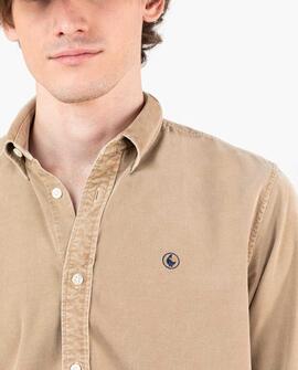 CAMISA MICROPANA GARMENT DYE BEIGE