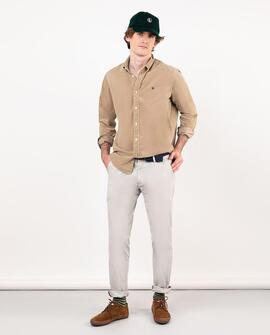 CAMISA MICROPANA GARMENT DYE BEIGE