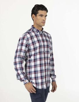 CAMISA FRANELA DOUBLE HIGH CHECK GROSELLA