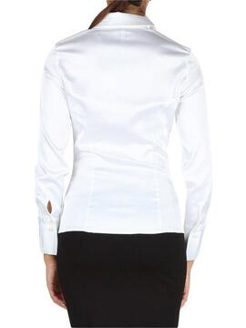 CAMISA FERNANDA CORSET SLIM FIT BLANCA EFECTO SATÉN