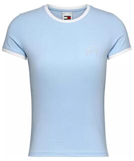 CAMISETA SIGNATURE SLIM FIT CELESTE