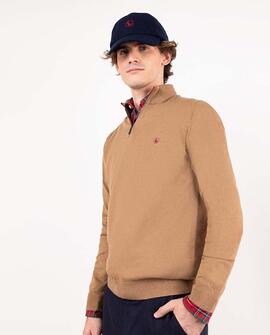 JERSEY CREMALLERA CAMEL