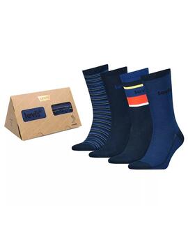 CALCETINES LEVI’S® GIFTBOX REGULAR CUT STRIPE BLUE COMBO