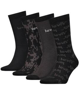 CALCETINES LEVI’S® GIFTBOX REGULAR CUT LOGO BLACK COMBO