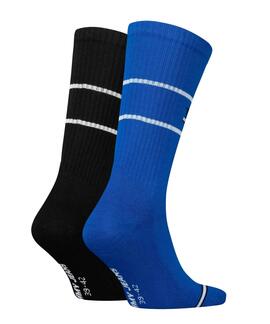 CALCETINES ALTOS UNISEX TOMMY JEANS 2 PACK AZUL Y NEGRO