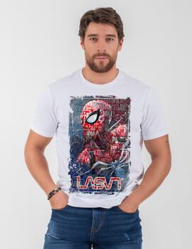 CAMISETA DE HOMBRE SPIDER BLANCA