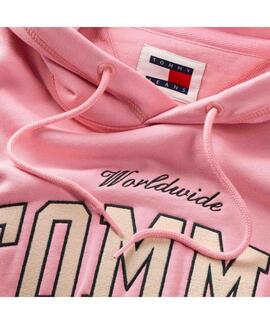 SUDADERA NY VARSITY REGULAR FIT ROSA