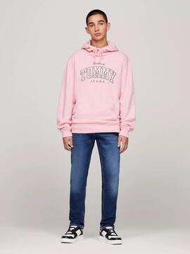 SUDADERA NY VARSITY REGULAR FIT ROSA