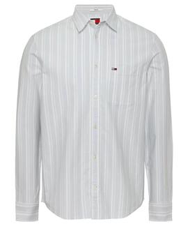 CAMISA DE RAYAS REGULAR FIT OXFORD CELESTE