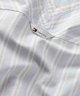 CAMISA DE RAYAS REGULAR FIT OXFORD CELESTE