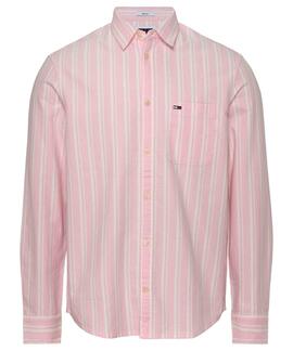 TJM REGULAR OXFORD STRIPE SHIRT BALLET PINK