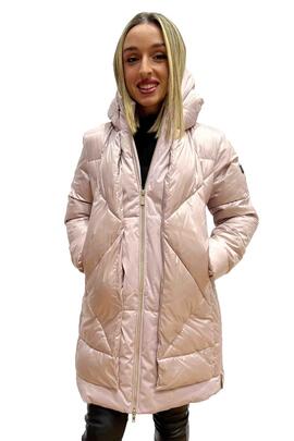 ABRIGO DE MUJER ACOLCHADO SOFTSHELL CON NAILON ROSA