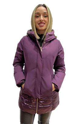 CHAQUETA ACOLCHADA DE MUJER SOFTSHELL Y NAILON MORADO