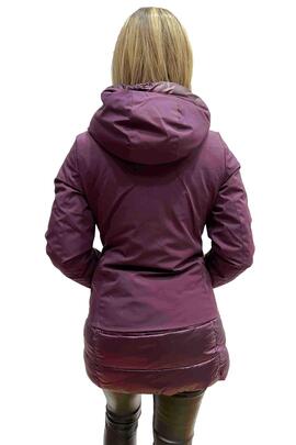 CHAQUETA ACOLCHADA DE MUJER SOFTSHELL Y NAILON MORADO