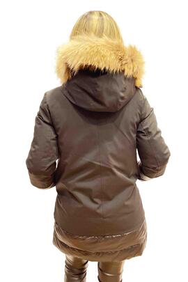 ABRIGO ACOLCHADO DE MUJER SOFTSHELL Y NAILON NEGRO