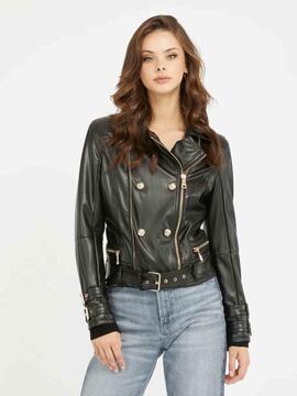 CHAQUETA DE ECOPIEL OLIVIA MOTO SLIM FIT NEGRA