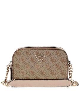 MINIBANDOLERA NOELLE CROSSBODY CAMERA LOGO 4G BEIGE Y MARRÓN