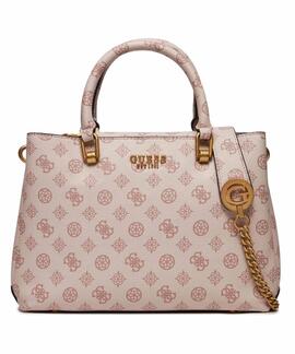 BOLSO DE MANO MASIE ROSA NUDE CON LOTIPOS 4G Y PEONIA