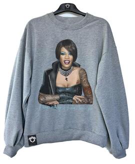 SUDADERA WHITNEY HOUSTON GRIS