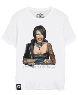 CAMISETA UNISEX WHITNEY HOUSTON BLANCA