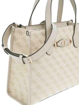 BOLSO DE MANO IZZY LOGOTIPO 4G BEIGE Y DORADO