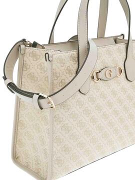 BOLSO DE MANO IZZY LOGOTIPO 4G BEIGE Y DORADO