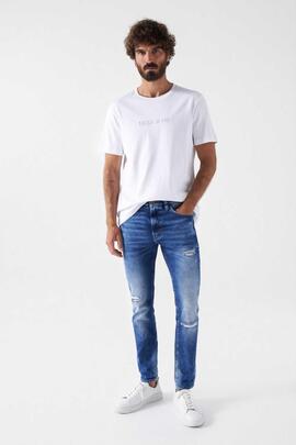 PANTALÓN VAQUERO SKINNY FIT LOW RISE PREMIUM DESTROYED