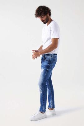 PANTALÓN VAQUERO SKINNY FIT LOW RISE PREMIUM DESTROYED