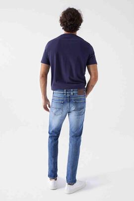 PANTALÓN VAQUERO SLIM FIT LOW RISE BOTÓN COBRE