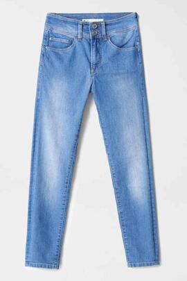 PANTALÓN VAQUERO SECRET SLIM FIT CROPPED DENIM AZUL CLARO