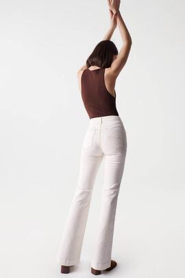 PANTALÓN VAQUERO FAITH FLARE PUSH IN EN DENIM BLANCO