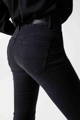 PANTALÓN VAQUERO FAITH FLARE PUSH IN EN DENIM NEGRO DEGRADÉ