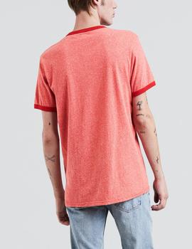 SS BERNAL RINGER TEE SUNSET RED