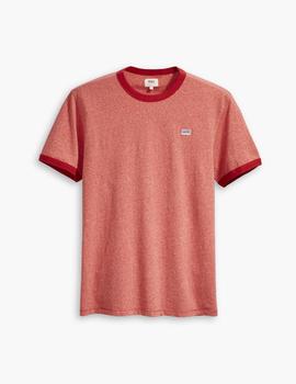 SS BERNAL RINGER TEE SUNSET RED