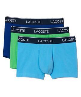 3 PACK TRUNKS BOXERS COTTON STRETCH CELESTE, VERDE Y AZUL