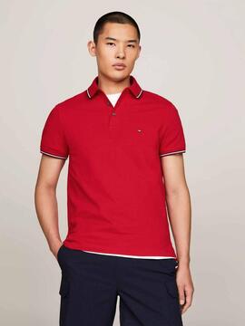 POLO 1985 RWB TIPPED SLIM FIT ROJO