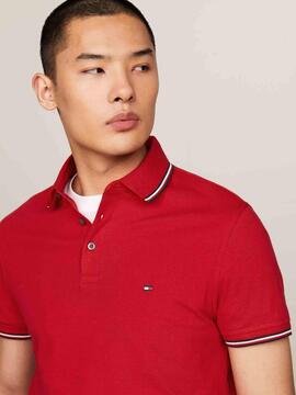 POLO 1985 RWB TIPPED SLIM FIT ROJO