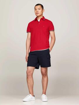 POLO 1985 RWB TIPPED SLIM FIT ROJO