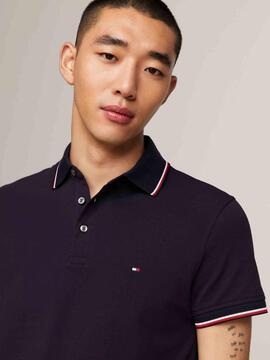 POLO 1985 RWB TIPPED SLIM FIT AZUL MARINO