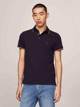 POLO 1985 RWB TIPPED SLIM FIT AZUL MARINO