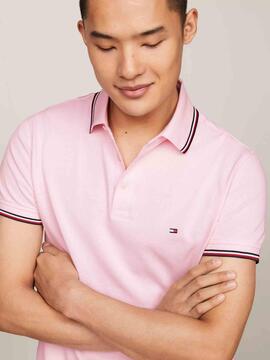 POLO 1985 RWB TIPPED SLIM FIT ROSA