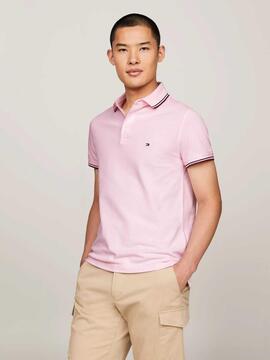 POLO 1985 RWB TIPPED SLIM FIT ROSA