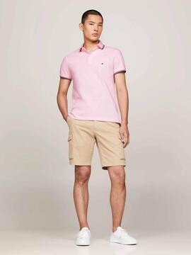 POLO 1985 RWB TIPPED SLIM FIT ROSA