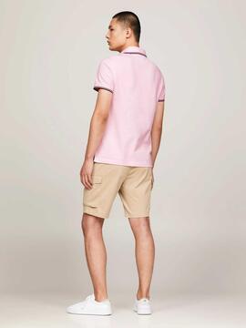 POLO 1985 RWB TIPPED SLIM FIT ROSA