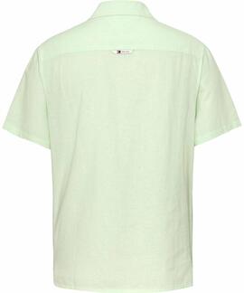 CAMISA LINEN BLEND CAMP REGULAR FIT VERDE