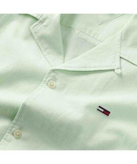 CAMISA LINEN BLEND CAMP REGULAR FIT VERDE